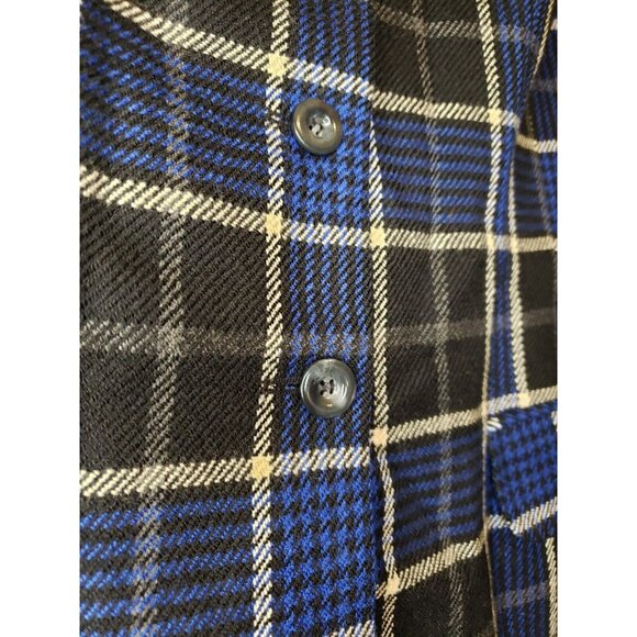 Rena Rowan Women's Sz 10 Plaid Button Front Lined Jacket Blazer 100% Wool Blue - Picture 5 of 9